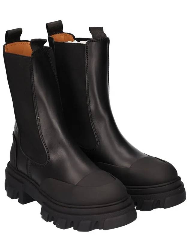 leather Chelsea boots black - GANNI - BALAAN.