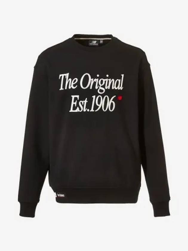 Uni Graphic Sweatshirt 19 Black - NEW BALANCE - BALAAN 1