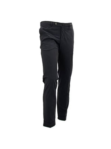 Men's Flap Pocket Stretch Slacks Black - PT01 - BALAAN.