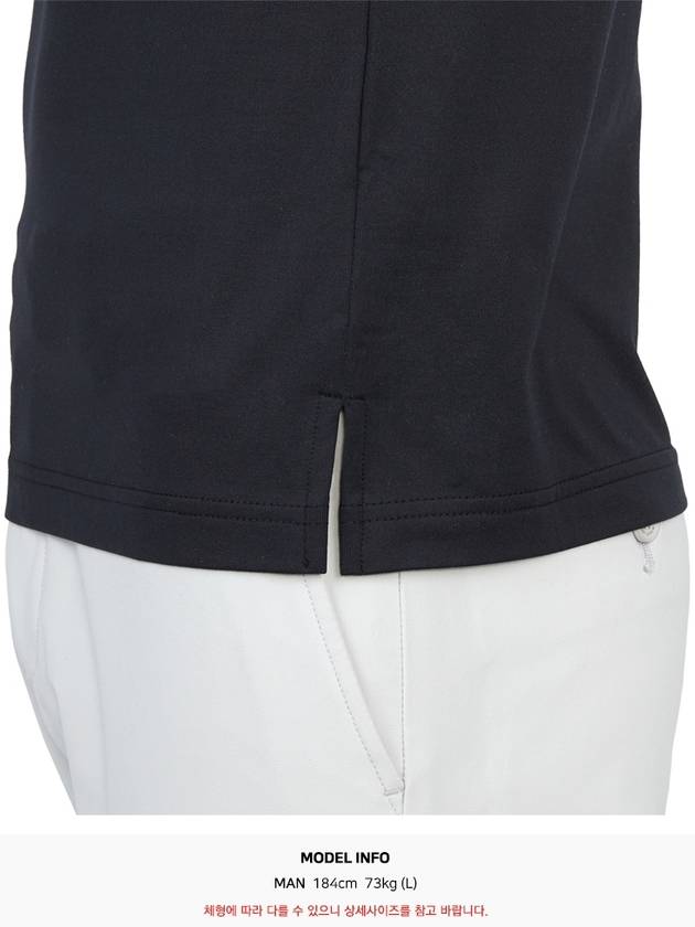 Golf wear polo brushed long sleeve t-shirt G00563 007 - HYDROGEN - BALAAN 9