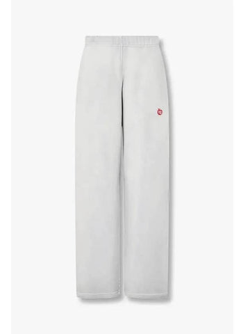 Apple Logo High Waist Pants Light Gray - ALEXANDER WANG - BALAAN 1