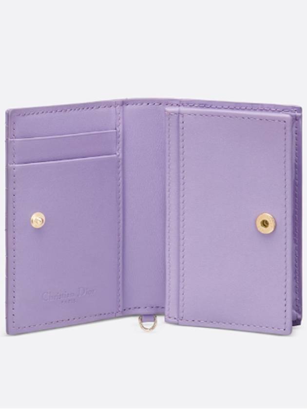 Lady Cannage Patent Calfskin Flap Card Wallet Lilac - DIOR - BALAAN 5