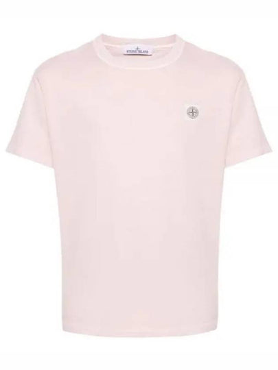 Organic Cotton Short Sleeve T-Shirt Pink - STONE ISLAND - BALAAN 2