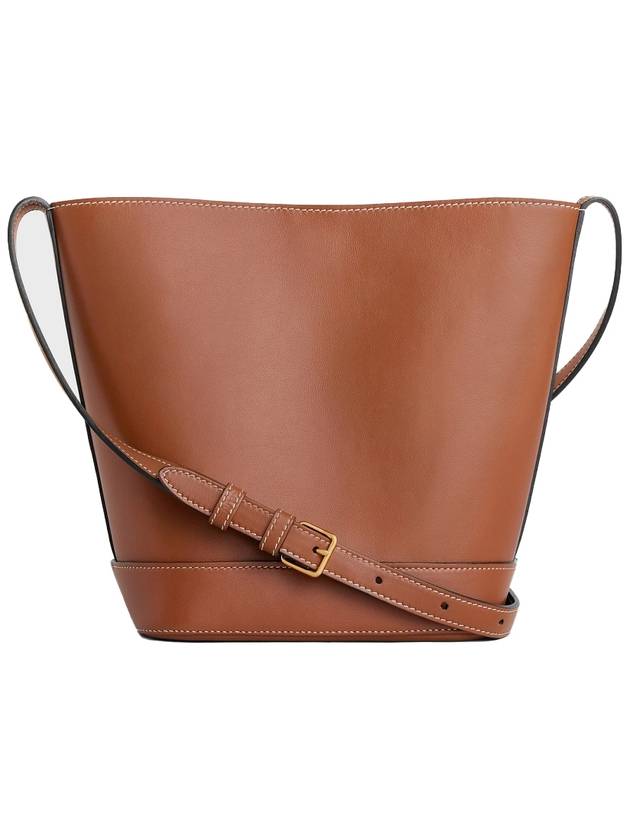 Cuir Triomphe Calfskin Small Bucket Bag Tan - CELINE - BALAAN 4