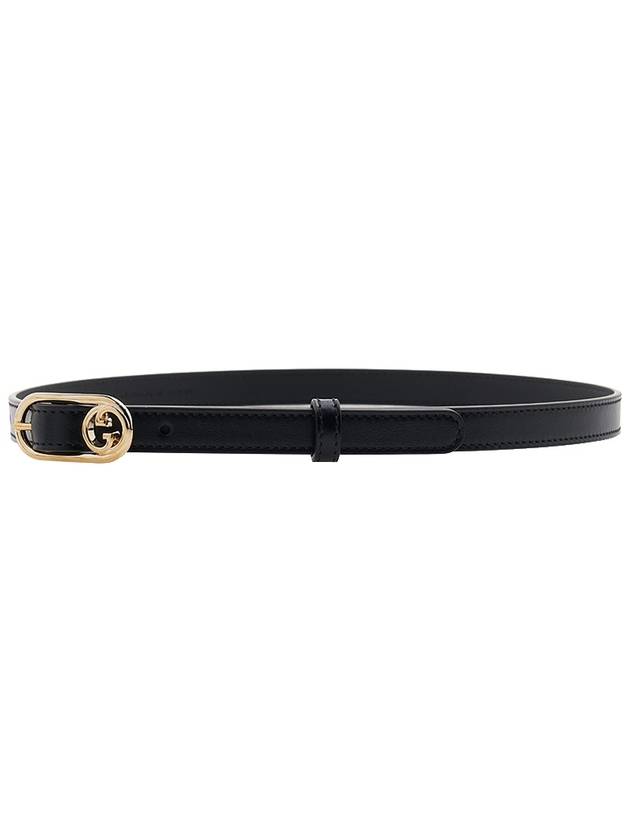 Round Interlocking G Belt Black - GUCCI - BALAAN 6