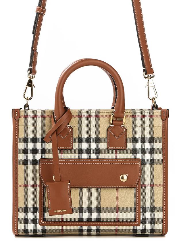 Freya Mini Tote Bag Brown Archive Beige - BURBERRY - BALAAN 2