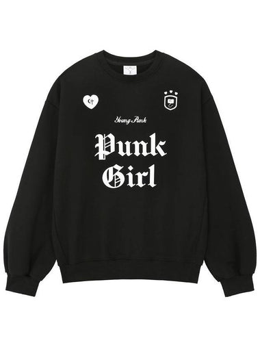 0 8 Punk Girl Sweatshirt Black - CLUT STUDIO - BALAAN 1