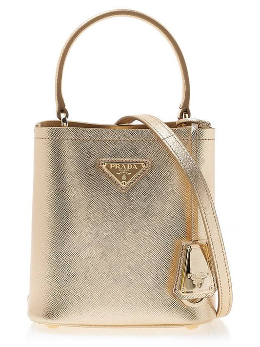 Pannier Saffiano Mini Bag Platinum - PRADA - BALAAN 2