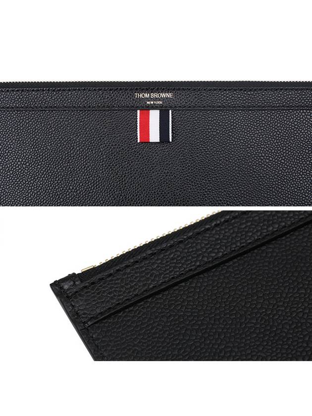 Medium Document Holder Clutch Bag Black - THOM BROWNE - BALAAN 4