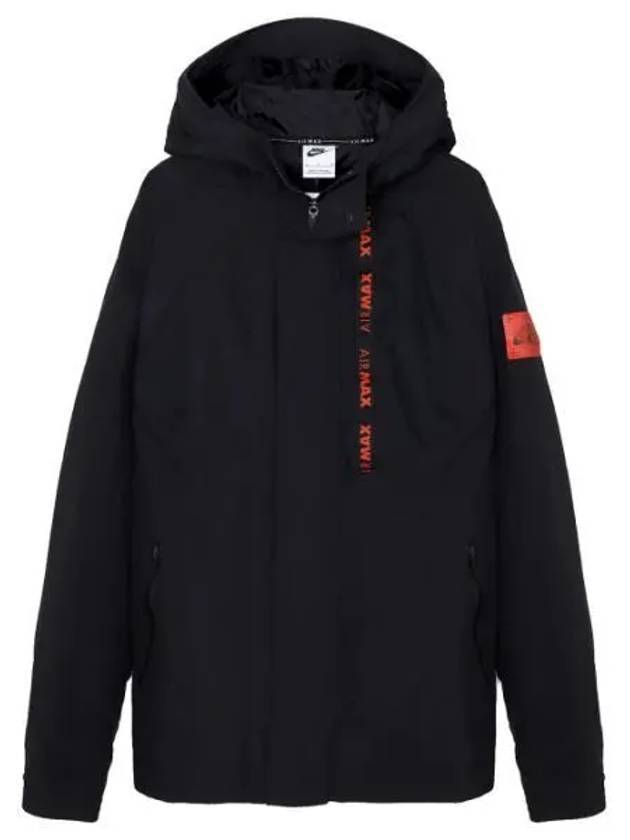 Air Max Woven Hooded Jacket Black - NIKE - BALAAN 1