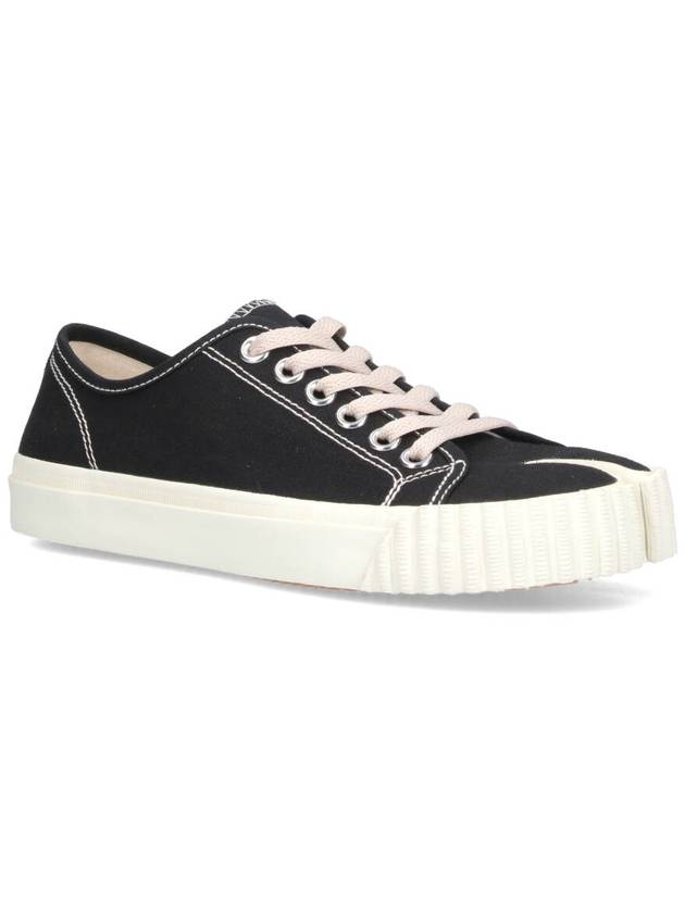 Tabi Canvas Low Top Sneakers Black - MAISON MARGIELA - BALAAN 3