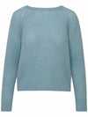 Women's Kiku Knit Top Light Blue - MAX MARA - BALAAN.