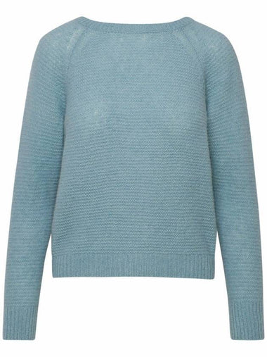 Women's Kiku Cashmere Knit Top Light Blue - MAX MARA - BALAAN 1