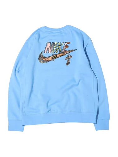 NSW Crewneck Sweatshirt Blue - NIKE - BALAAN 1