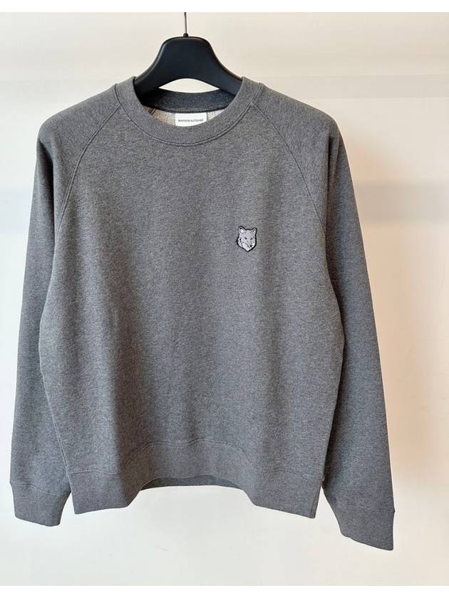 Bold Fox Head Patch Oversized Sweatshirtt Grey - MAISON KITSUNE - BALAAN 2