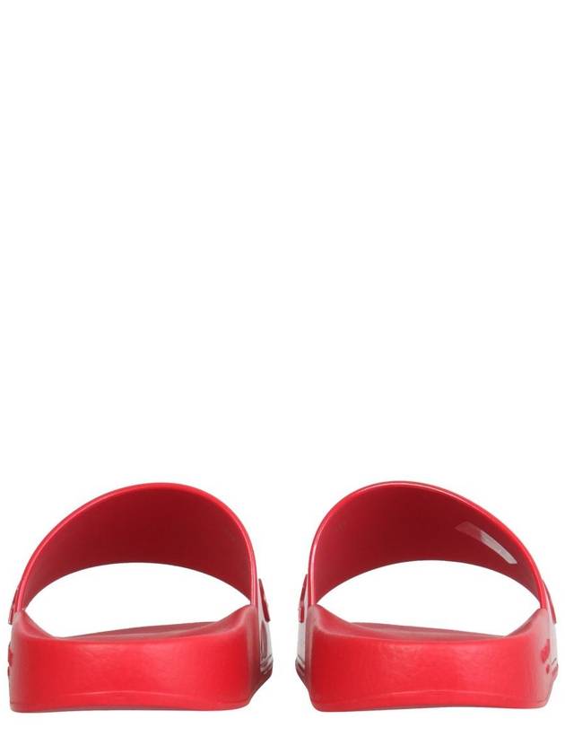 embossed logo rubber slide slippers red - GIVENCHY - BALAAN 5