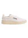 Dallas White Tab Leather Low Top Sneakers White - AUTRY - BALAAN 1