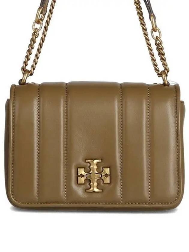 Kira Chain Leather Shoulder Bag Sesame - TORY BURCH - BALAAN 2