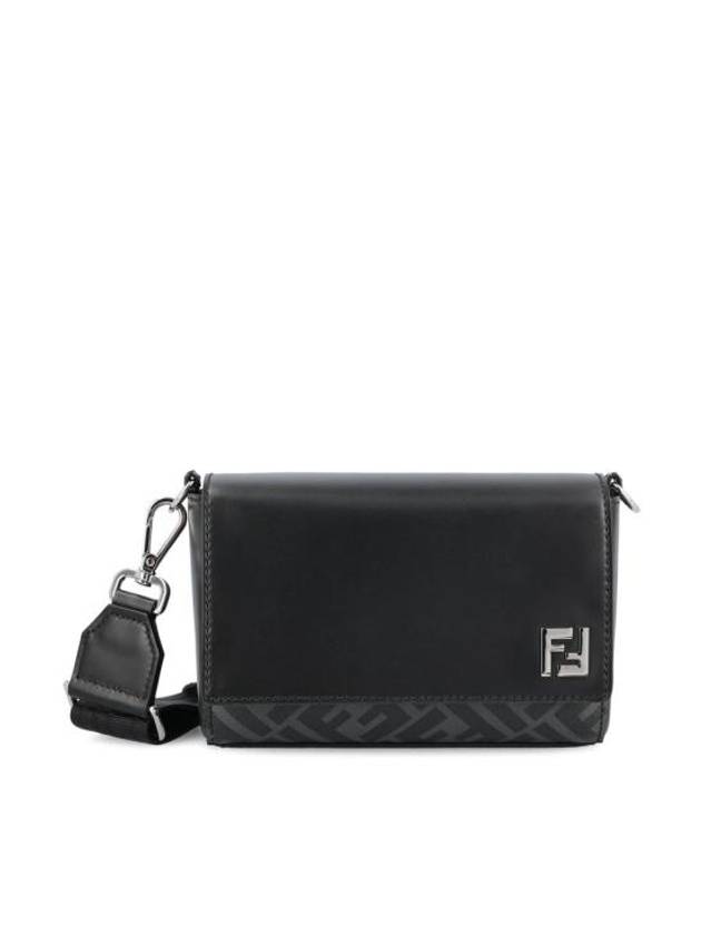 FF Squared Compact Shoulder Bag Black - FENDI - BALAAN 1