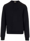 Embroidered Logo Sweatshirt Black - MONCLER - BALAAN 1