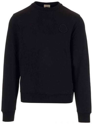 Embroidered Logo Sweatshirt Black - MONCLER - BALAAN 1