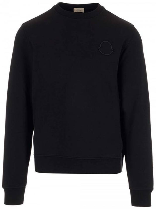 logo embroidered sweatshirt black - MONCLER - BALAAN 1