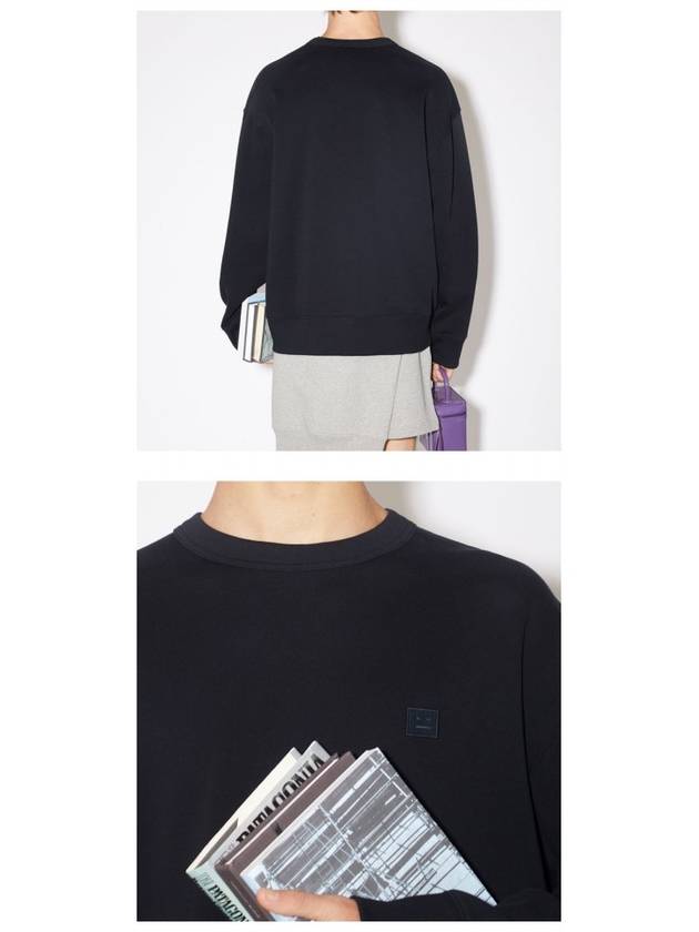 Face Patch Sweatshirt Black - ACNE STUDIOS - BALAAN 6