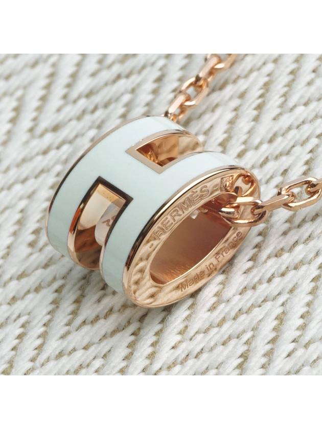 Mini Pop H Pendant Necklace Rose Gold - HERMES - BALAAN 7