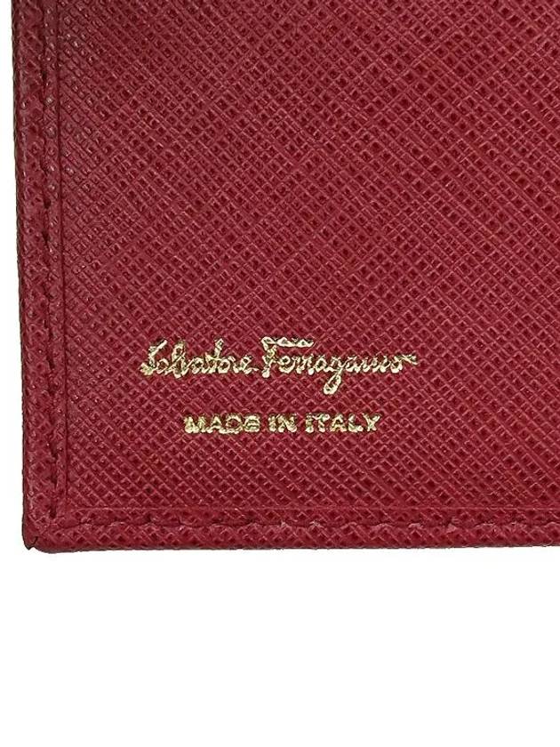 Ferragamo 22 A926 Red Leather Vara Decorated Bicycle Wallet - SALVATORE FERRAGAMO - BALAAN 5