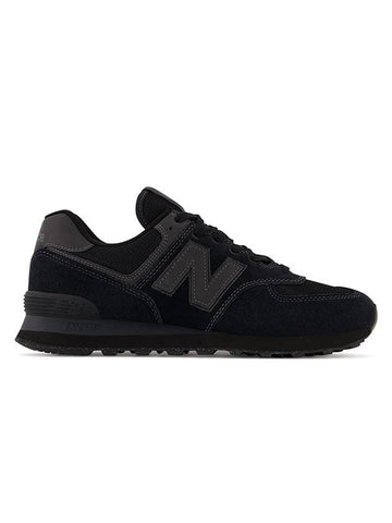 574 Logo Mesh Low Top Sneakers Triple Black - NEW BALANCE - BALAAN 1