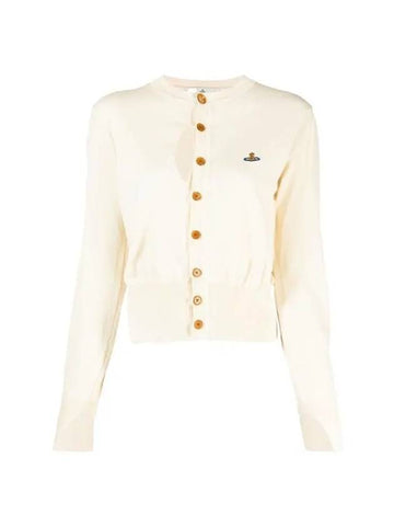 Ripped Embroidery Cardigan Ivory - VIVIENNE WESTWOOD - BALAAN 1