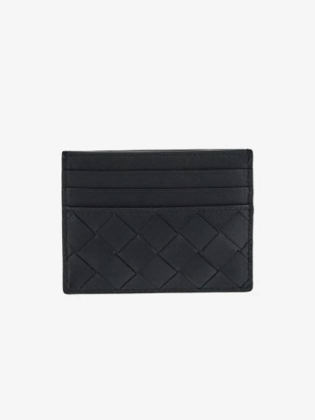 Intrecciato Leather Card Wallet Black - BOTTEGA VENETA - BALAAN 2