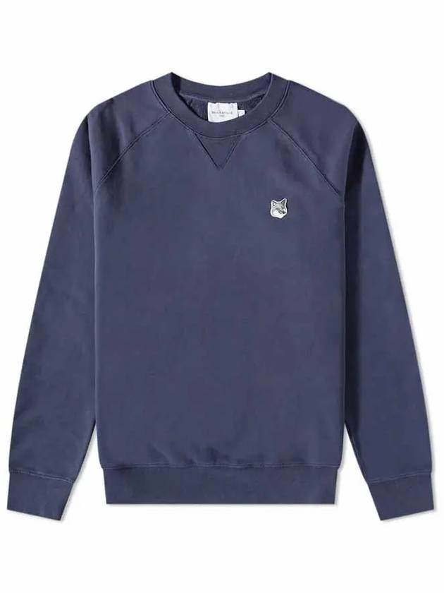 Grey Fox Head Patch Classic Sweatshirt Navy - MAISON KITSUNE - BALAAN 2