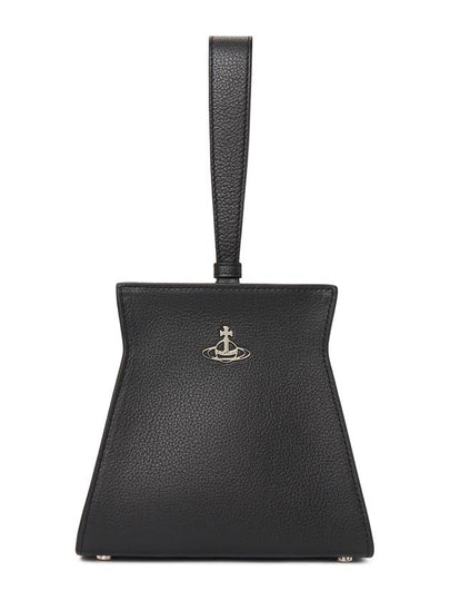 ORB Grain Leather Tote Bag Black - VIVIENNE WESTWOOD - BALAAN 2