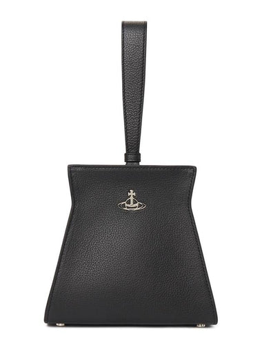 ORB Grain Leather Tote Bag Black - VIVIENNE WESTWOOD - BALAAN 1