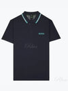 Paddy Striped Cotton Polo Shirt Navy - HUGO BOSS - BALAAN 2