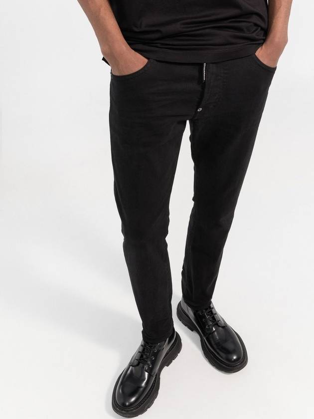 Men's Skater Straight Jeans Black - DSQUARED2 - BALAAN.