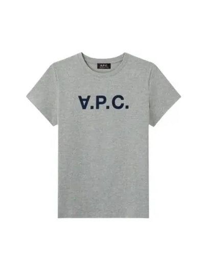 Black VPC Logo Short Sleeve T-Shirt Light Grey - A.P.C. - BALAAN 2