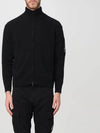 Lambswool GRS Zipped Cardigan Black - CP COMPANY - BALAAN 2