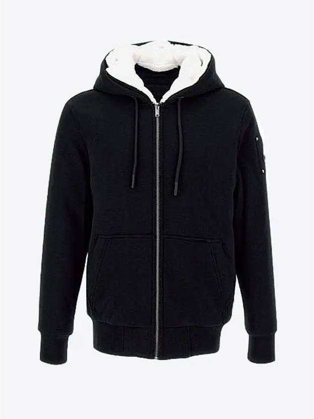 Classic Bunny Zip Up Hoodie White Lining Black - MOOSE KNUCKLES - BALAAN 4