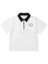 Hello LaLa Zip-Up Polo Shirt Black White - LALA SMILE - BALAAN 3