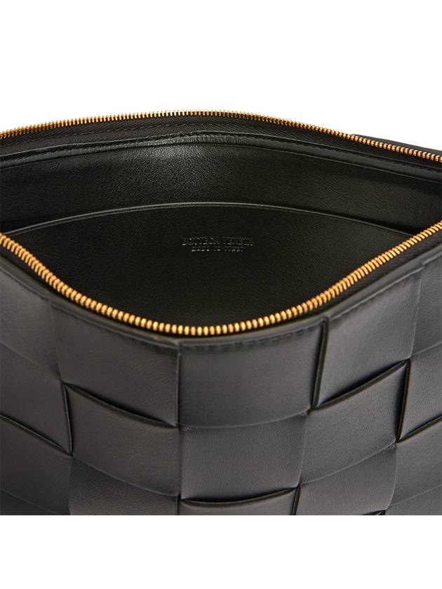 Cassette Intrecciato Medium Clutch Bag Black - BOTTEGA VENETA - BALAAN 7