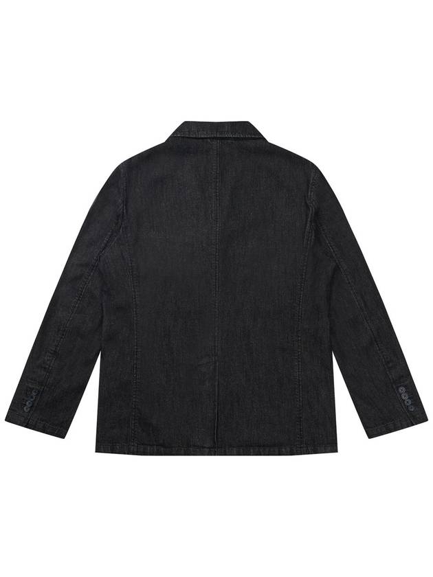 Denim 3 button jacket black - SOLEW - BALAAN 3