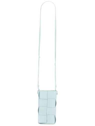 Cassette Intrecciato Mini Cross Bag Light Blue - BOTTEGA VENETA - BALAAN 1