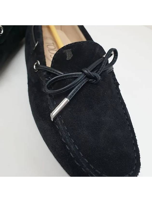 Gommino Suede Driving Shoes Black - TOD'S - BALAAN.