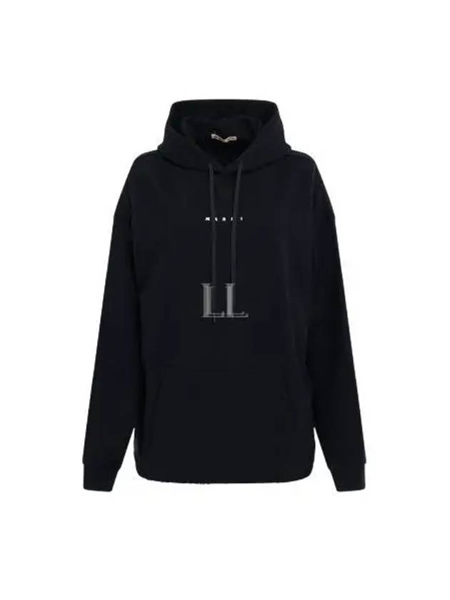 Logo Print Hooded Top Black - MARNI - BALAAN 2