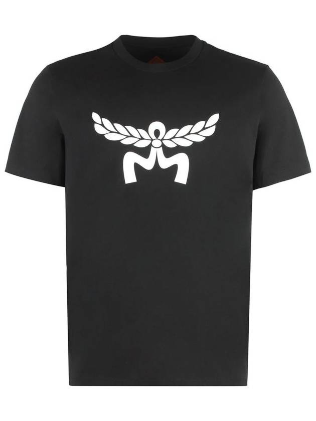 Laurel Logo Short Sleeve T-Shirt Black - MCM - BALAAN 2