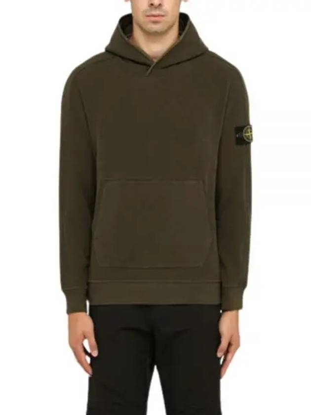 Compass Logo Patch Hoodie Olive - STONE ISLAND - BALAAN 2