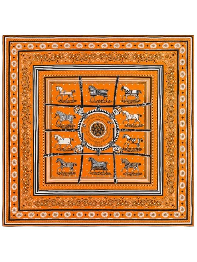 Couvertures Et Tenues De Jour Bandana 140 Shawl Orange - HERMES - BALAAN 1