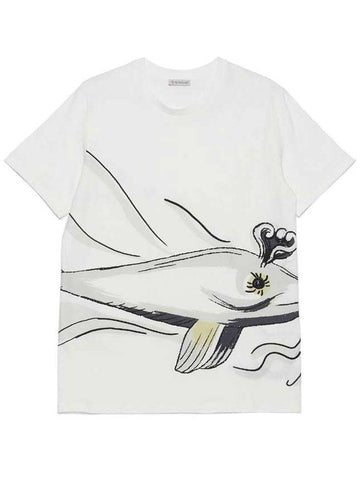 Women's Dolphin Print Short Sleeve T-Shirt White - MONCLER - BALAAN 1